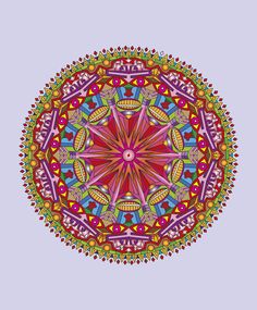 Mandala Wall Art Aztec Printable PDF Instant Download Colored