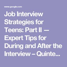 job tips for teens