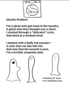 funny halloween childrens poem about a ghost who turns pink great for school and classroom activities common core first grade second grade - Cute Halloween Poem funny halloween childrens poem about a ghost who turns pink great for school and classroom activities common core first grade second grade - Cute Halloween Poem