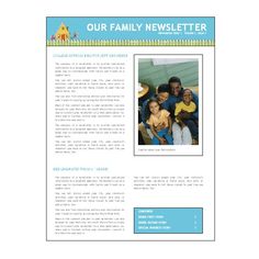 word newsletter template