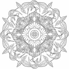 Mandala 451 Creative Haven Nature Mandalas Coloring Book Dover Publications