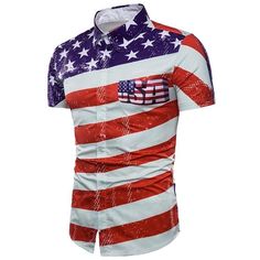 Sweatwater Men Slim Fit Color Block Lapel Button Up Short Sleeve Pleated Shirts