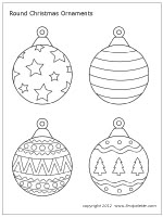 Christmas Ornaments Coloring Page 2