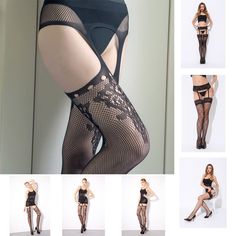 LADIES 2 PACK STAY UP STOCKINGS QUALITY 30 DENIER ONE SIZE THIGH PANTYHOSE