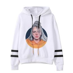 Billie Eilish Hoodies Sweatshirts//Sweatpants Men Two Piece Set Hooded Suit Ivory S