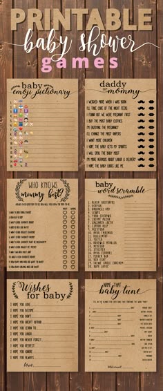 Printable Baby Shower Games For You Next Cute That Will Match Nearly Any Theme Gamesbaby Showerbaby