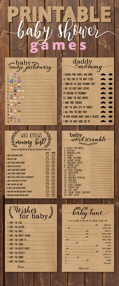 Printable baby shower games for you next baby shower! Cute games that will match nearly any theme. . baby games,baby shower,baby shower games,baby shower ideas for girls,baby shower food ideas,baby shower decoration ideas,baby girl shower decorations,baby shower girl Idee Baby Shower, Baby Shower Food For Girl, Fiesta Baby Shower, Trendy Baby Shower Ideas, Baby Showers, Outdoor Baby Shower Boy, Planning A Baby Shower, Best Baby Shower Games