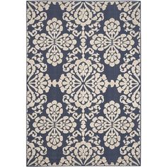Portofino Area Rug Rugs Transitional Contemporary For Safavieh Cottage Navy Cream Rug 6 7 X 9