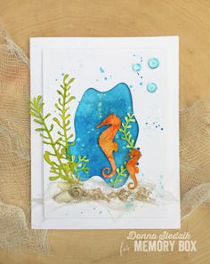 Bargain Pack of 20 Mini Seahorse Die-cuts Ocean Mix