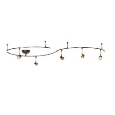 Portfolio 6 Light Bronze Decorative Flexible Track With Tea Solorail 8111 Five Light Pendant Kit