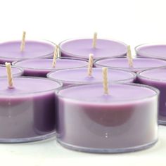 New Version 12 Pack Clear Cup Candles Scented Soy Tealights Old-Fashioned Lilac