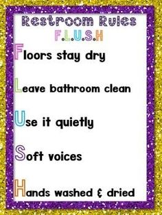 School Bathroom Rules bathroom posters {free printable | bathroom procedures School Bathroom Rules bathroom posters {free printable | bathroom procedures
