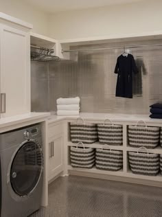 24 Best Laundry Room Baskets Images Washroom Cleaning Bath Contemporary Laundry Room Features Ivory Shaker Cabinets Paired With White Quartz Countertopini Stainless Steel