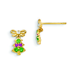 Lex /& Lu Sterling Silver w//Rhodium Madi K Enamel Bow Post Earrings