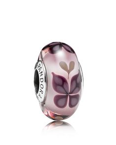 Murano Beads lila weiß Element 925 Silber Glas Beads weiß lila Collection 2013