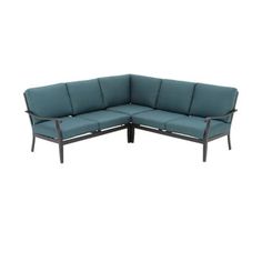 Hampton Bay Riley 3-Piece Metal Outdoor Sectional Set with ... Hampton Bay Riley 3-Piece Metal Outdoor Sectional Set with ... on Riley 3 Piece Sectional Charleston id=99913