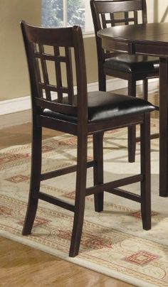 Hyde Wheat Back Cappuccino 24/" Counter Stool Chair by Coaster 100209 Set of 3