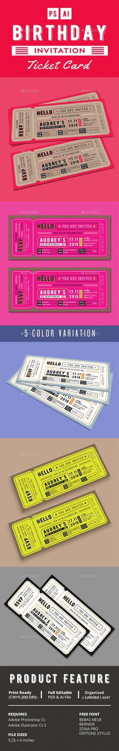 Neon Glow Party Ticket Invitation template Party tickets, Neon - invitation ticket Neon Glow Party Ticket Invitation template Party tickets, Neon - invitation ticket
