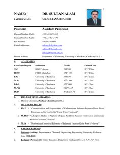 structure of bio data