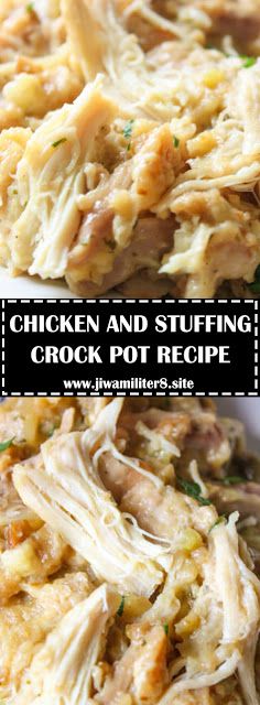 CHICKEN AND STUFFING CROCK POT RECIPE - #recipes