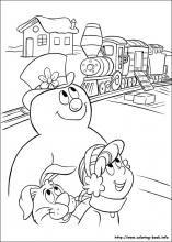printable coloring pages of frosty the snowman happy brithday