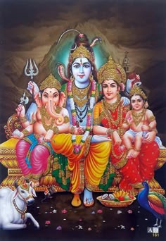 Shiva Family - Lord Shiva with Parvati Ganesha Murugan Lord Shiva Hd Images, Shiva Lord Wallpapers, Ganesh Images, Joker Wallpapers, Shri Ram Photo, Photos Of Lord Shiva, Lord Shiva Painting, Lord Shiva Family, Shiva Statue