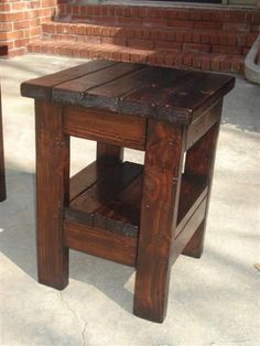 Made from thisgirlslifeblog.com 2 X 4 night stand. Stained 