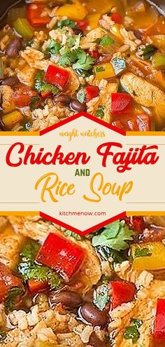 Chicken Fajita And Rice Soup #weightwatchers #weight_watchers #WW #chicken #fajita #rice #soup #recipe #yummy