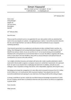 example of a cover letter for cv