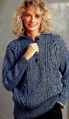 Vintage Tejer patrón hermoso Aran Jumper 32-38 Pulgadas bust//chest