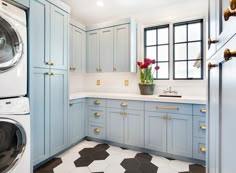 33 Best Blue Laundry Room Images In 2019 Rooms Gorgeous Blue And White Laundry Room Features Black Mixed Hexagon Floor Tiles Complementing