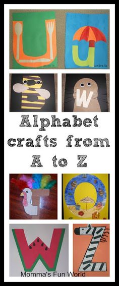 alphabet letter crafts are a fun way to learn and practice the this has the alphabet letters turned into something to help them learn what the letters stand