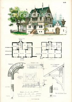 Architecture Blueprints House 1873 print house home architectural design floor plans victorian Architecture Blueprints House 1873 print house home architectural design floor plans victorian