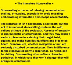 Stonewalling psychology
