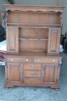 Tell City China Cabinet Top Only Andover Finish Hard Rock Maple Wood Vintage Tell City Young Republic Hard Rock Maple Buffet China Cabinet With Hutch