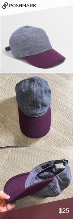 NWT Victoria/'s Secret PINK Camo Demim Burgundy Charcoal Hat Adjust Baseball Cap