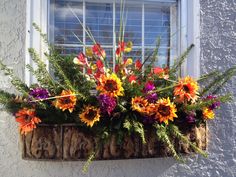 24 Best Fall Flower Bo Images On Pinterest Beautiful Gardens This Fall Window Box Gets By With Accessories And Colorful Crables Bittersweet Berries Description