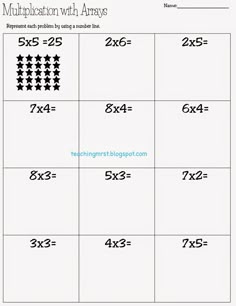 68 Best Repeated Addition Images Math Activities Problems Teach Equal Groups Arrays Number Lines Repeated Addition And Skip Counting As Multiplication