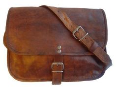 Ziegenleder Rucksack Travel Bag Umhängetasche Leder-Tasche Vintage 04 NEU!