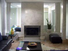 venetian plaster fireplace front view of refaced flickr