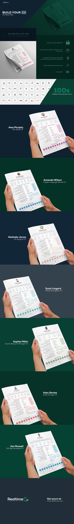 Creative Timeline CV CV Design Pinterest Resume builder