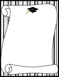 graduation borders black and white