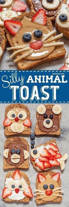 easy to make snacks for kids amazing appetizers pinterest fun toast ideas that only require a handful of ingredients bread nut butters and fruit make them into silly animals or anything you