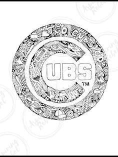 Download Chicago Cubs Logo Coloring page | Coloring Pages & Printables | Cubs colors, Baseball coloring ...