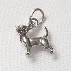 Pendant Tibetan Silver Dog Pendant Scottie Dog Girl Charm 2-Sided Charm