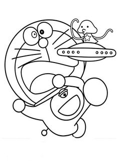 Doraemon astronaut coloring pages for kids, printable free - Doraemon cartoon | Boyama sayfaları ...