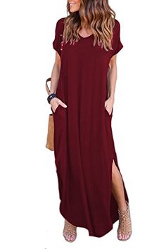 SEMIR Robe d/ét/é Mesdames Casual T-Shirt l/âche sans Manches Robes El/égant Boho Robes de Plage Florales avec Poches