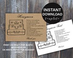 wedding registry insert templates