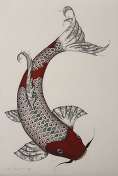 Plume Et Encre Koi Imprime Original Sur Etsy 7500 AUD 2408 Plume Et Encre Koi Imprime Original Sur Etsy 7500 AUD 2408