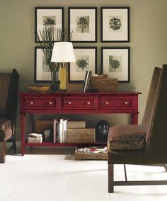 Red Entryway Table Red Entryway Table